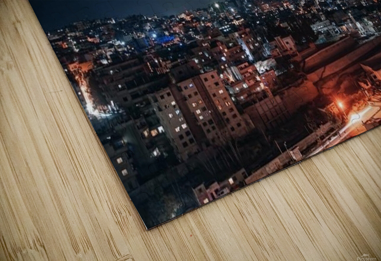 Panoramic night view of the city Abu al Hasan Puzzle