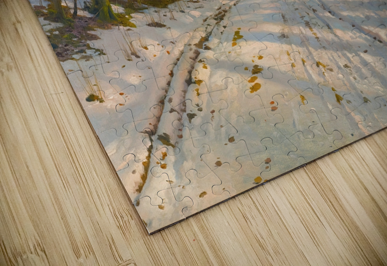 Winter Landscape [1917] by Peder Mørk Mønsted [Danish . 1859–1941] MyCozyFineArt Puzzle