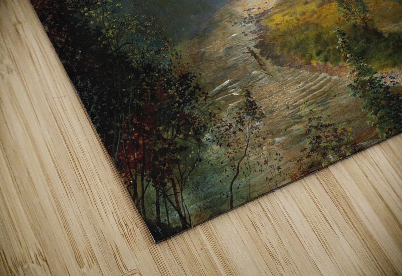 The Wharfe valley. With Barden Tower beyond [1870s] by John Atkinson Grimshaw [1836–1893] MyCozyFineArt Puzzle