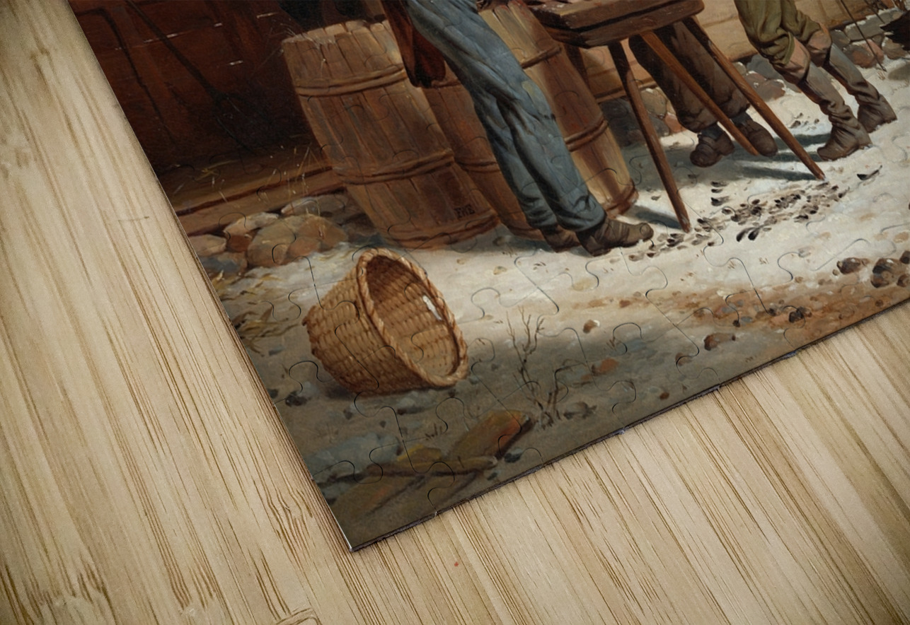 Preparing for Christmas [Plucking Turkeys] [1851] by Francis William Edmonds [1806–1863] MyCozyFineArt Puzzle