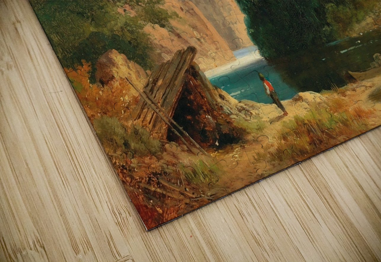 A River Valley by Anton Doll [1826–1887] MyCozyFineArt Puzzle
