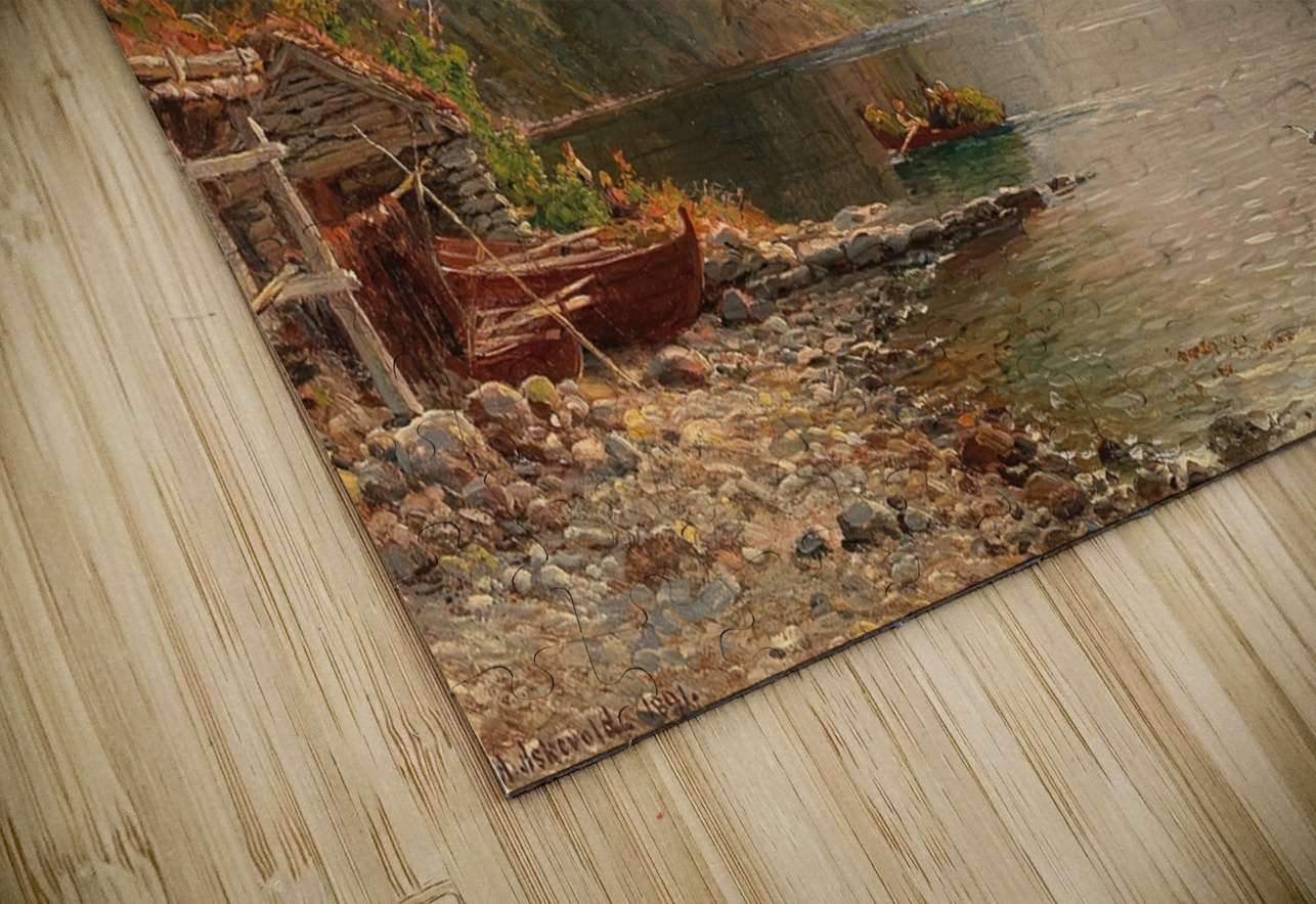 Fjordlandschaft [1891] by Anders Askevold [1834–1900] MyCozyFineArt Puzzle