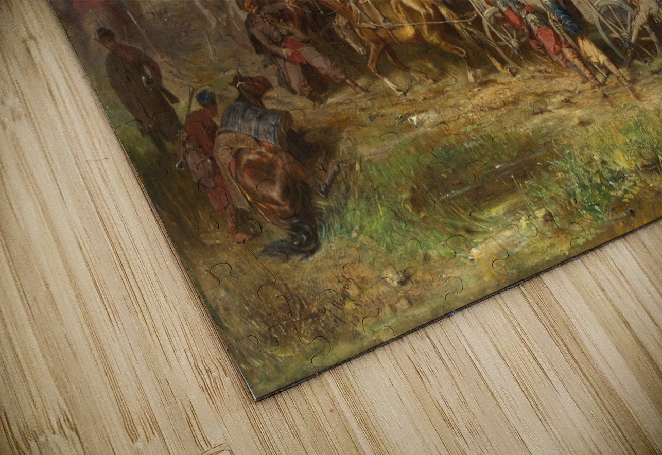 Returning Home. ‘Patient Transport [Polish Camp]’ [1865] by Jozef Brandt [1841–1915] MyCozyFineArt Puzzle