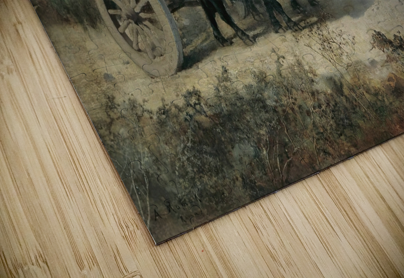 The watering place by Anton Romako [1832–1889] MyCozyFineArt Puzzle