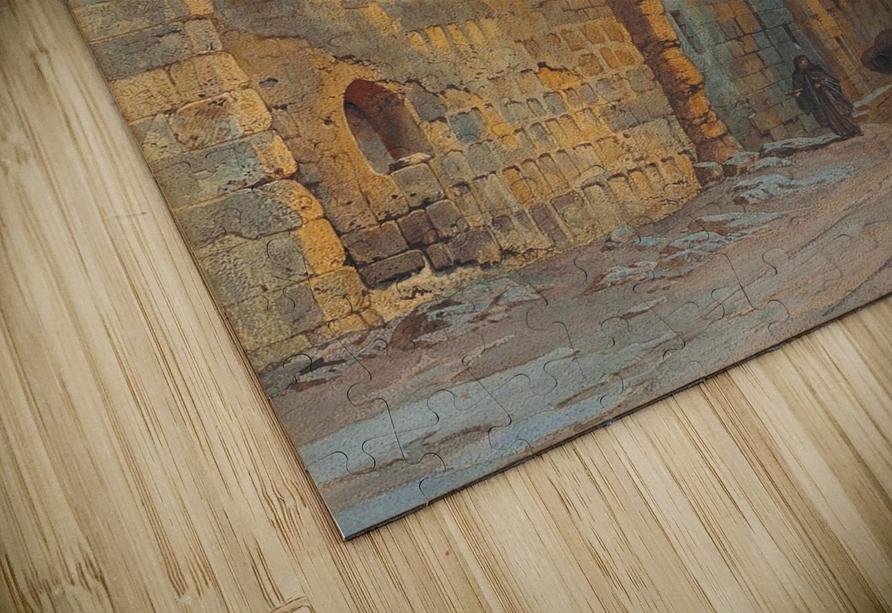 Street Scene In Jerusalem [1863] by Carl Friedrich Heinrich Werner [1808–1894] MyCozyFineArt Puzzle