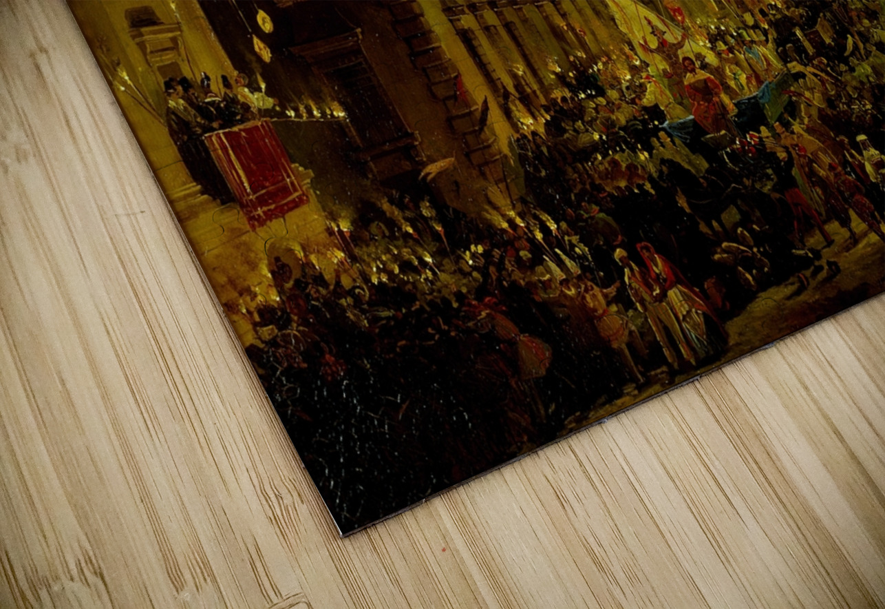 Moccoli Evening In Rome [1834] by Ippolito Caffi [1809–1866] MyCozyFineArt Puzzle