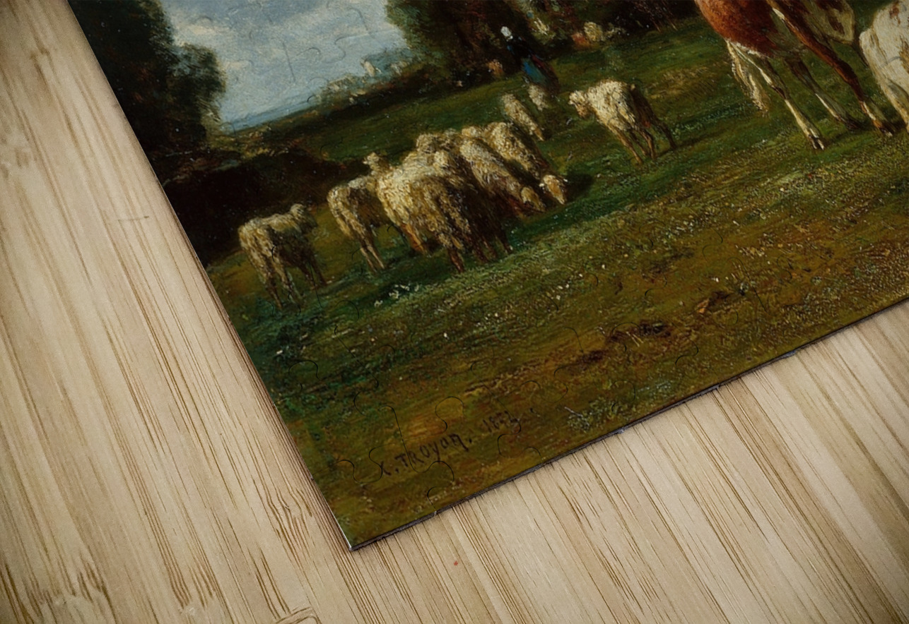 Pasture in Normandy [1852] by Constant Troyon [1810–1865] MyCozyFineArt Puzzle