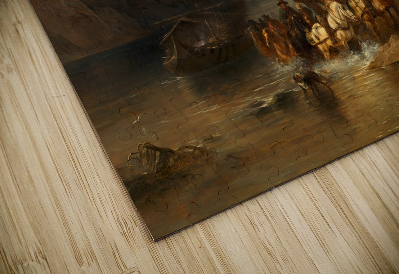 Ein Schiffszug auf der Donau [1848] by Friedrich August Matthias Gauermann [1807–1862] MyCozyFineArt Puzzle