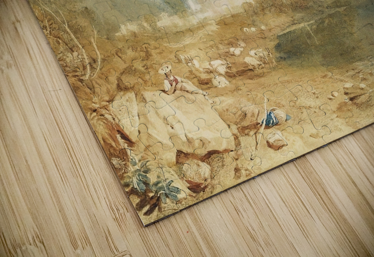 A View From The Castle Of St. Michael. Bonneville. Savoy. From The Banks Of The Arve River by Joseph Mallord William Turner [1775–1851] MyCozyFineArt Puzzle