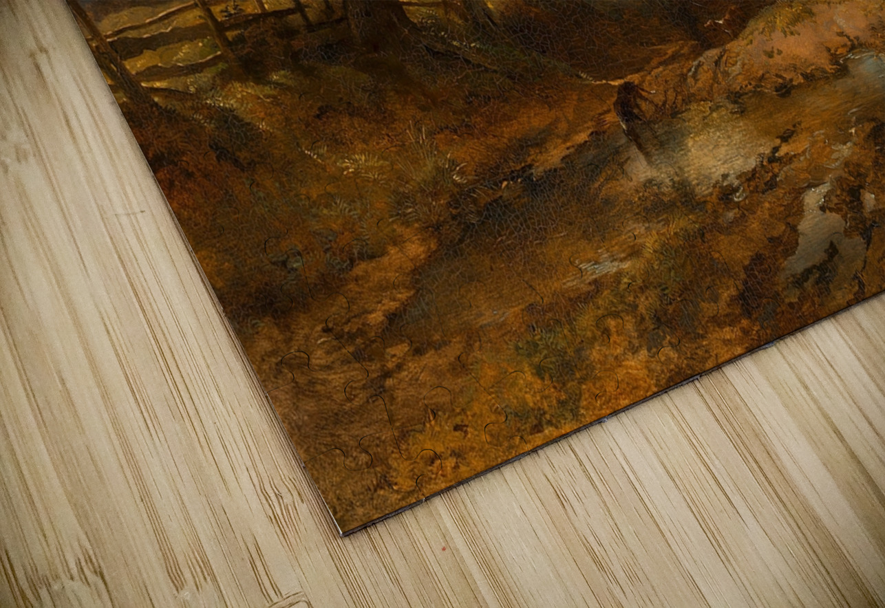 Der Karrenweg [Heimkehrender Jäger] [1844] by Friedrich August Matthias Gauermann [1807–1862] MyCozyFineArt Puzzle