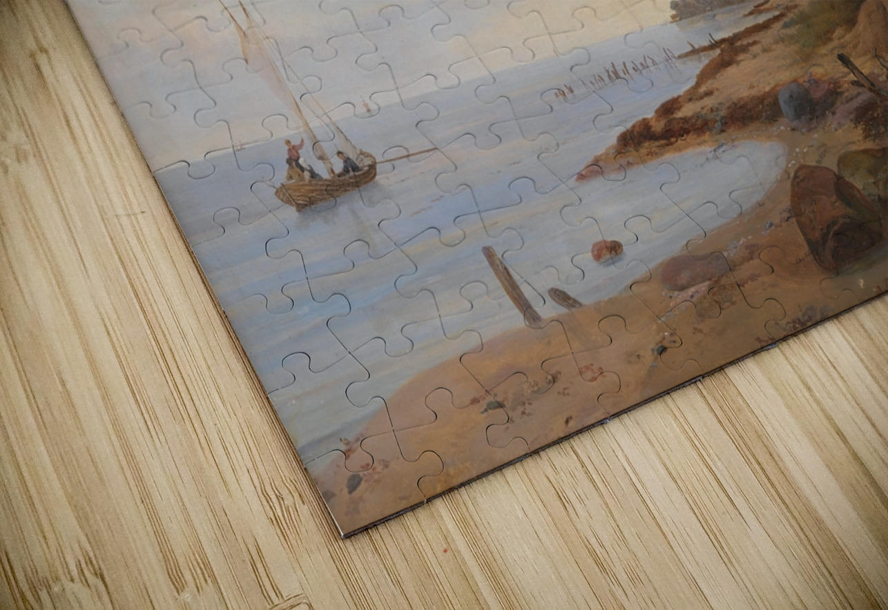 Strandparti i nærheden af Tårbæk [1824–1886] by Anders Christian Lunde [1809–1886] MyCozyFineArt Puzzle