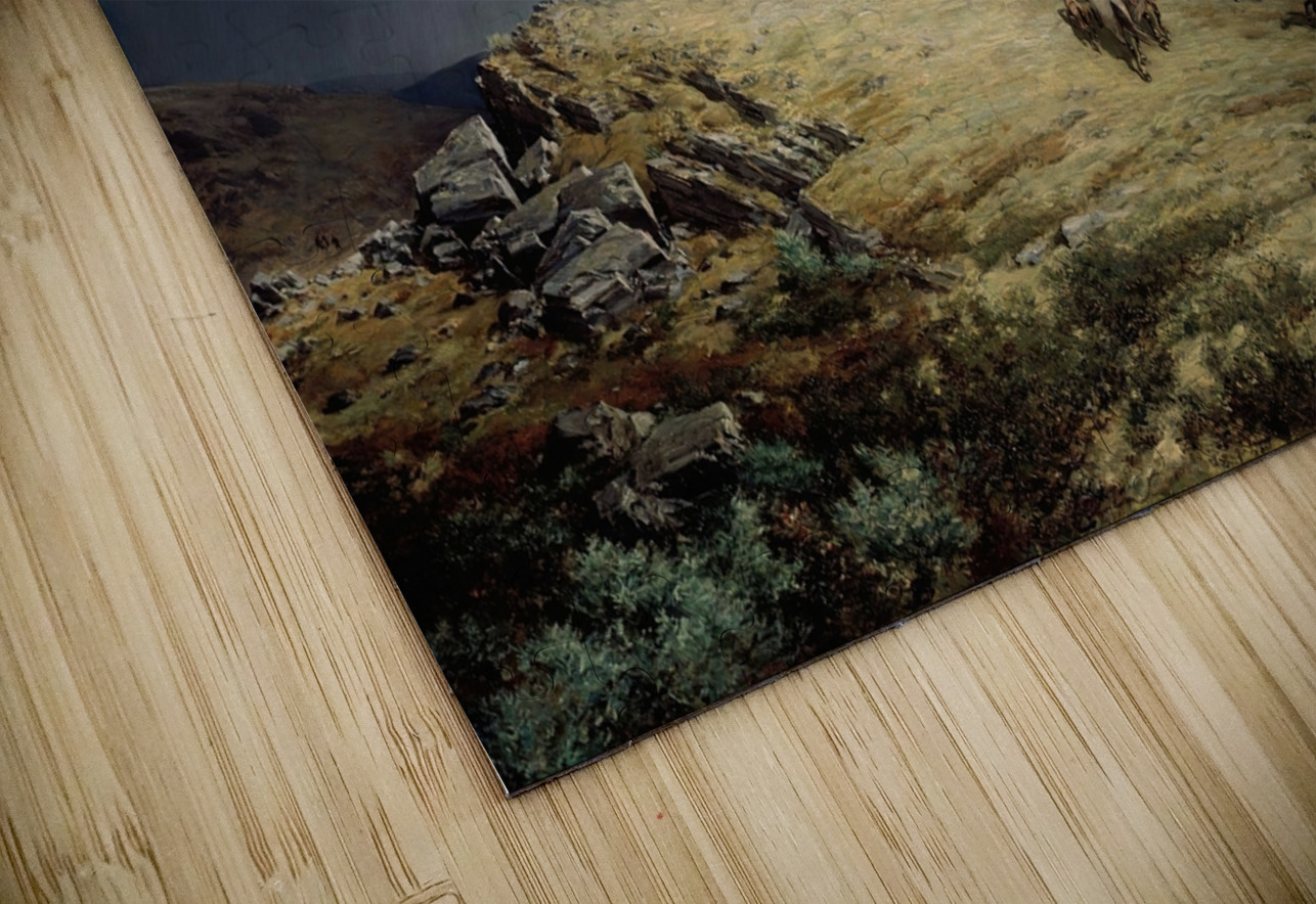 Horses in the Mountains [1889] by Peter Nicolai Arbo [1831–1892] MyCozyFineArt Puzzle