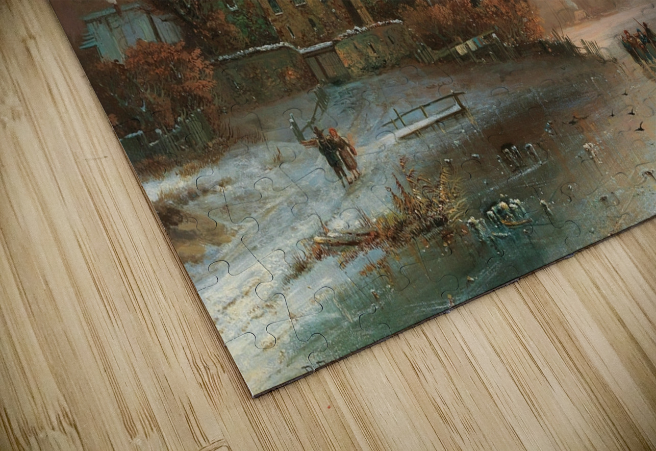 Winter pleasures by Anton Doll [1826–1887] MyCozyFineArt Puzzle