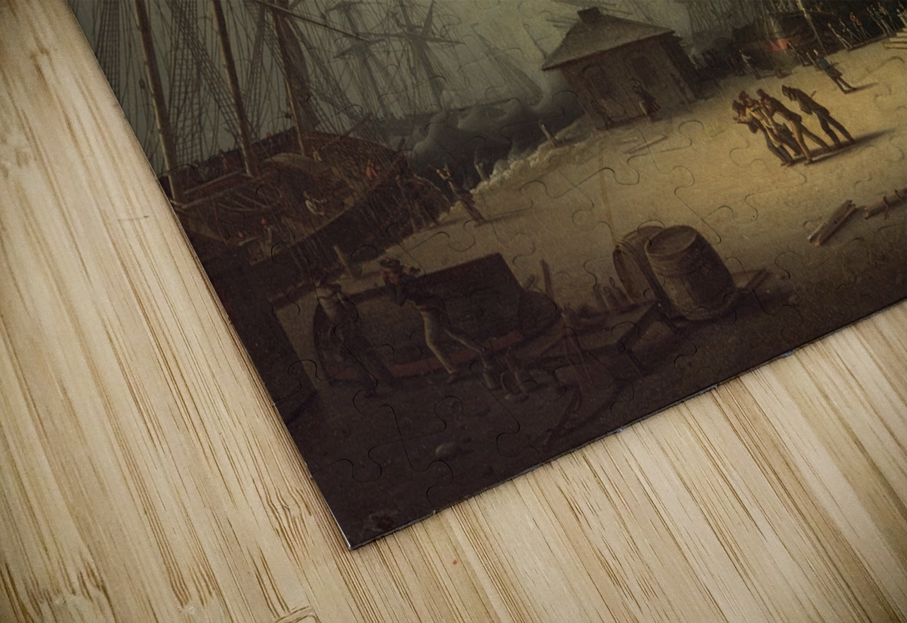 The Custom House at Greenock. Scotland [1828] by Robert Salmon [1775–1845] MyCozyFineArt Puzzle