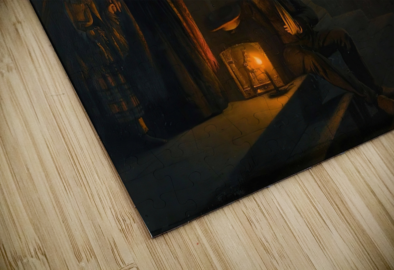 Charity in the night market by Petrus van Schendel [1806–1870] MyCozyFineArt Puzzle