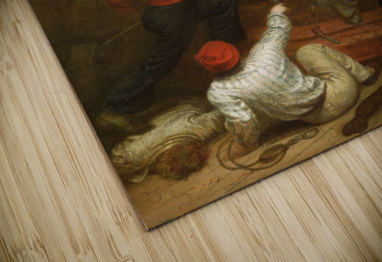 Captain William Rogers capturing the ‘Jeune Richard’. 1 October 1807 [1808] by Samuel Drummond [1766–1844] MyCozyFineArt Puzzle