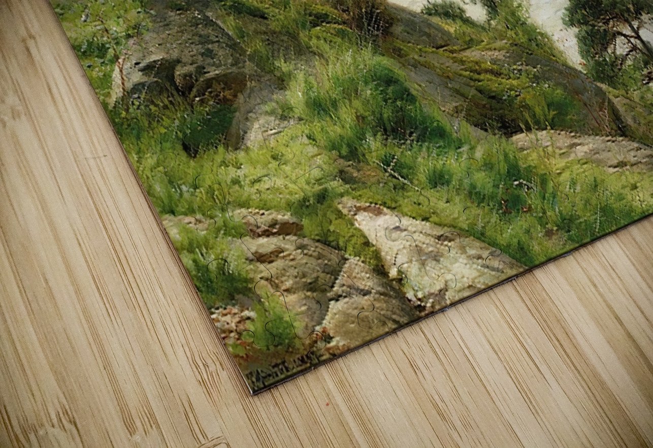 Troldhattens Fald Set Fra Hotel Udsigten [1897] by Peder Mørk Mønsted [Danish . 1859–1941] MyCozyFineArt Puzzle