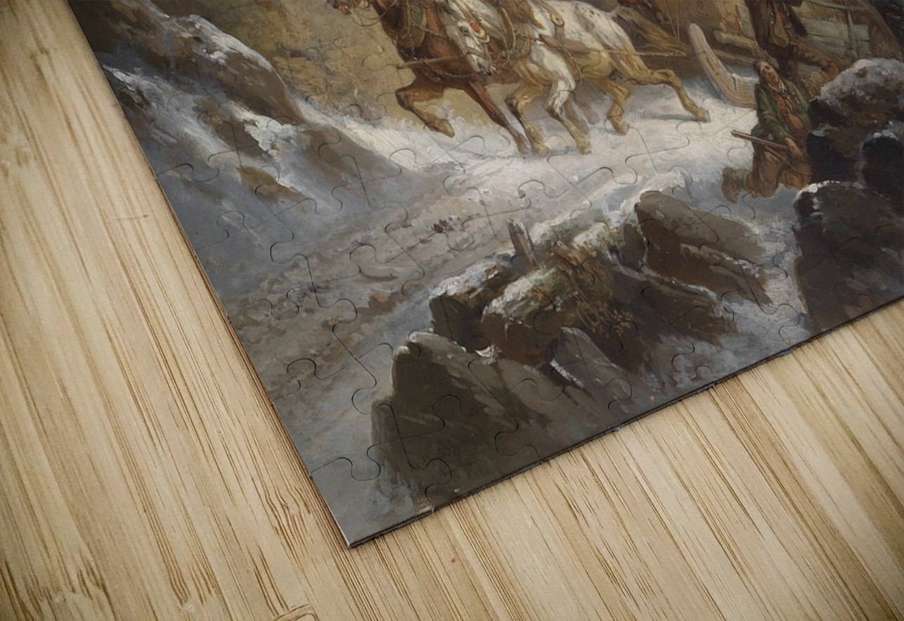 Der Überfall by Adolf Schmidt [1827–1880] MyCozyFineArt Puzzle