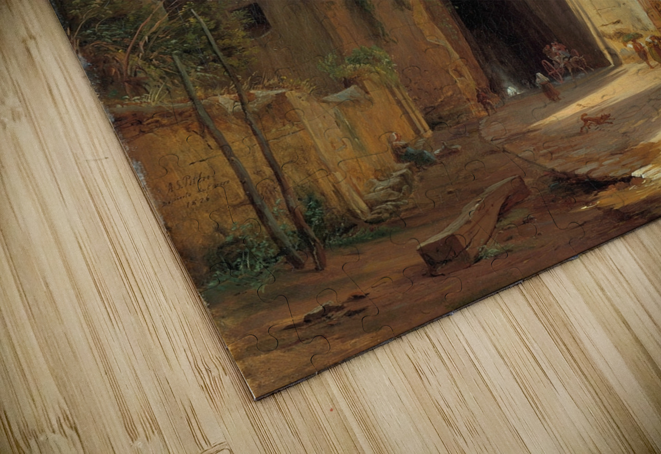 The Grotto of Posillipo at Naples [1826] by Antonie Sminck Pitloo [1790–1837] MyCozyFineArt Puzzle