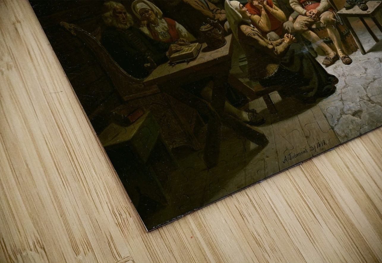 Low Church Devotion by Adolph Tidemand [1814–1876] MyCozyFineArt Puzzle