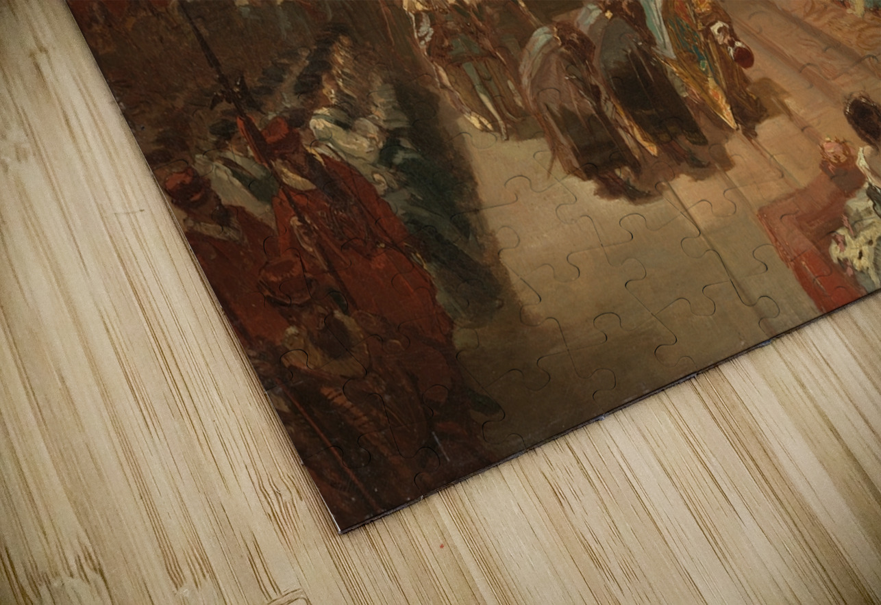 The coronation of William III and Mary Stuart. Anno 1689 [1829–1894] by Charles Rochussen [1814–1894] MyCozyFineArt Puzzle