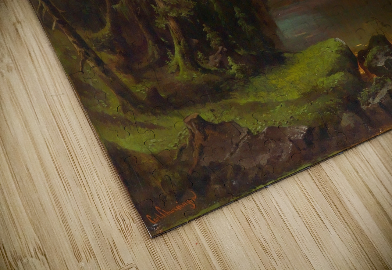 Landschaft im Abendrot by Carl Schweninger [1854–1903] MyCozyFineArt Puzzle