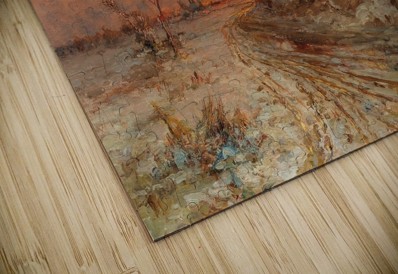 Homecoming at sunset [1912] by Julius Sergius Klever [1850–1924] MyCozyFineArt Puzzle