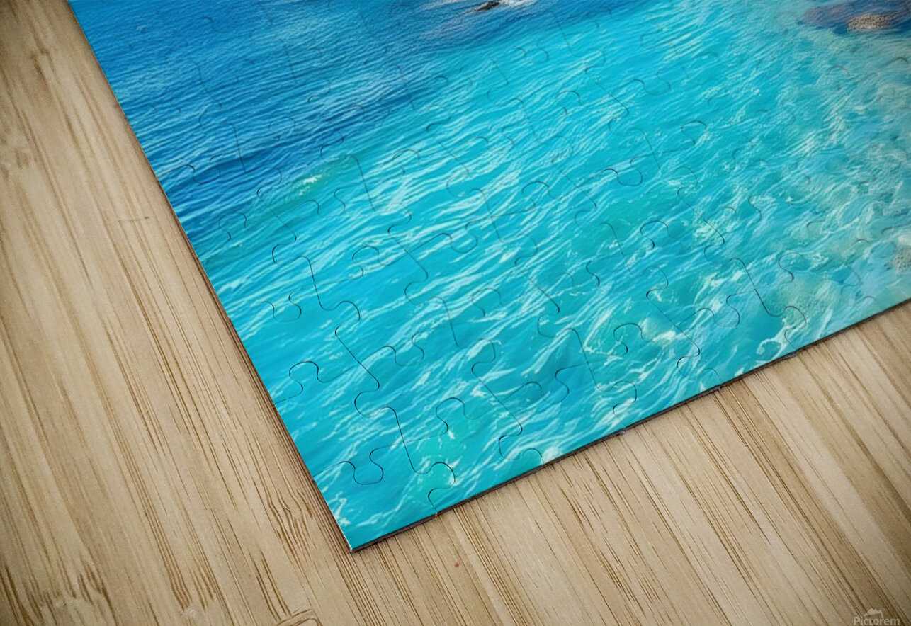 Tropical Paradise with Turquoise Waters Palm Trees and a Sailing Yacht Carole Bally Puzzle