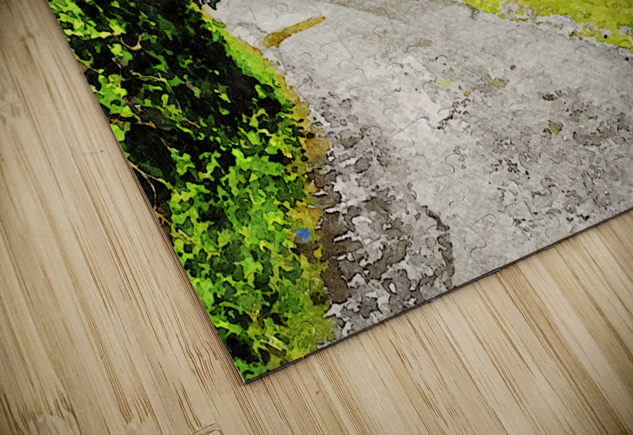 Scenic watercolor painting of Inishmore landscape on the Aran Islands Ireland Gestalt Imagery Puzzle