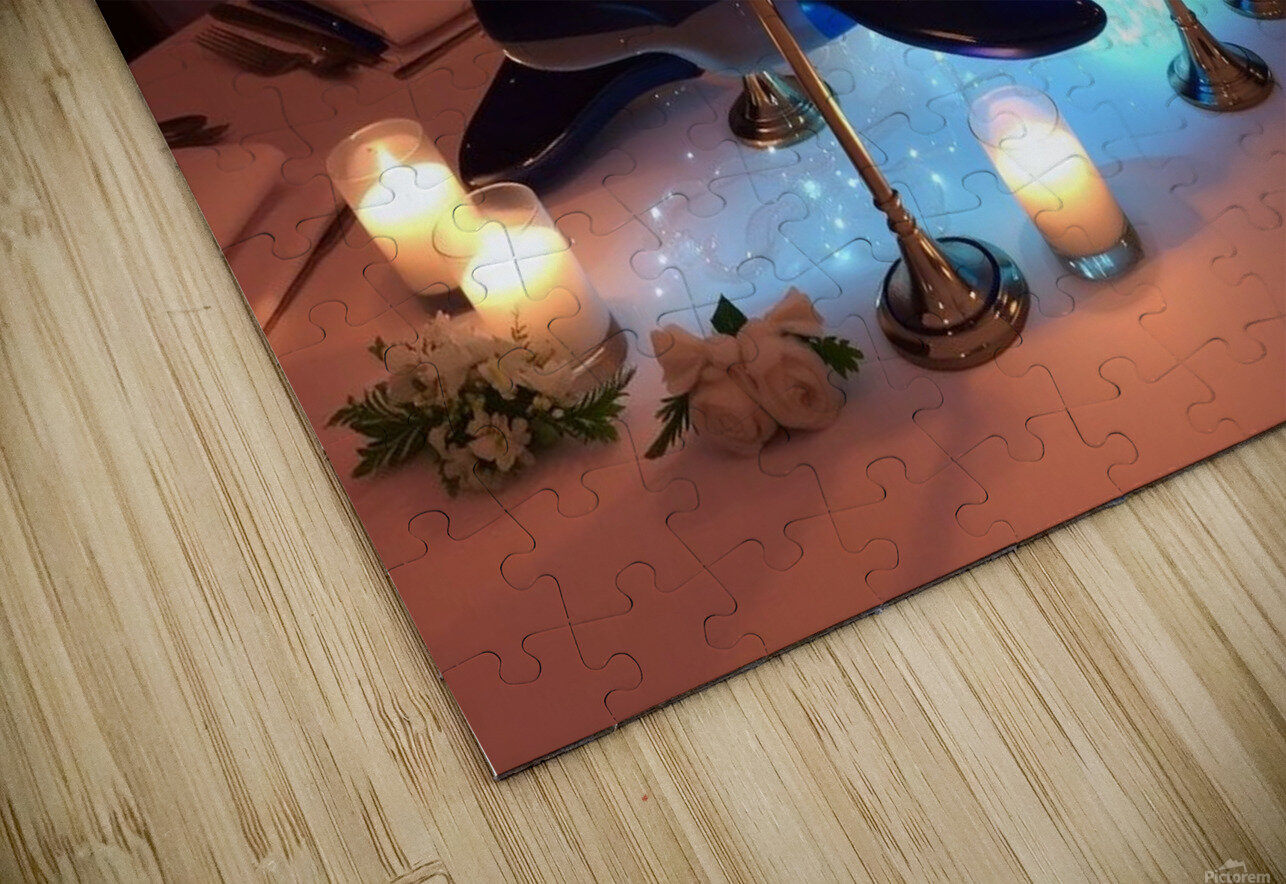 The dolphin with candles on the table is amazing and beautiful nor 2020 Puzzle