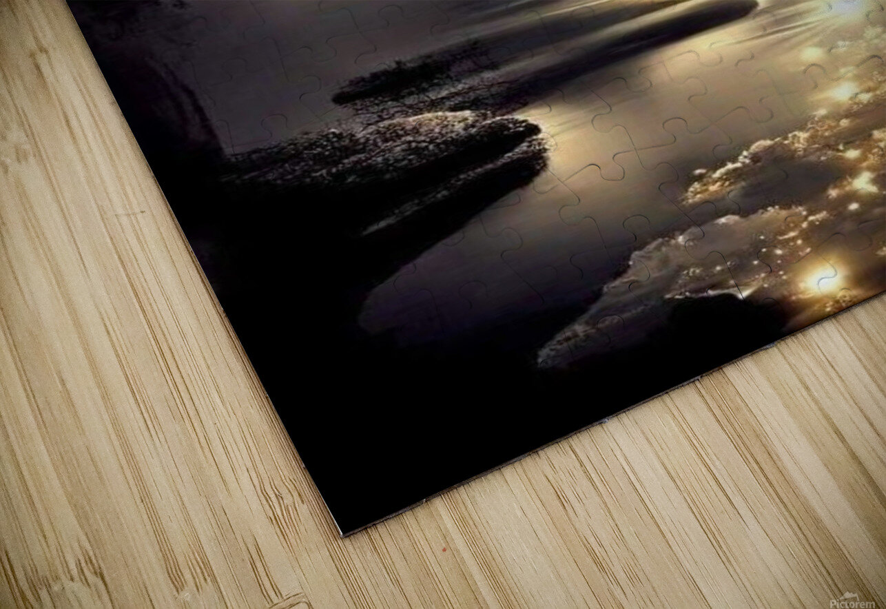 Moonlit Night Wall Poster — Transform Your Spac Golden Touch Prints Puzzle