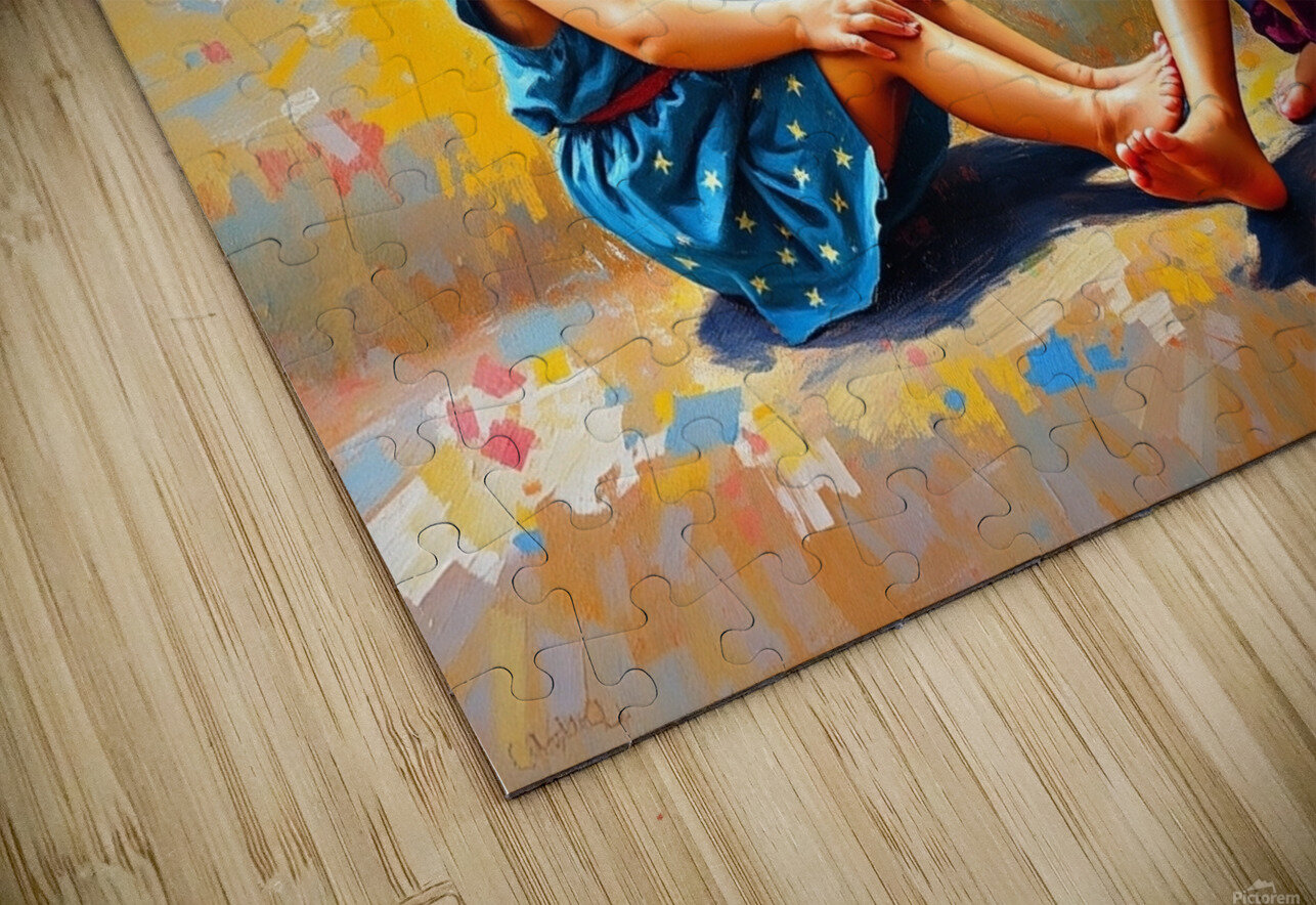 Oil painting depicting children playing rich text nor 2020 Puzzle