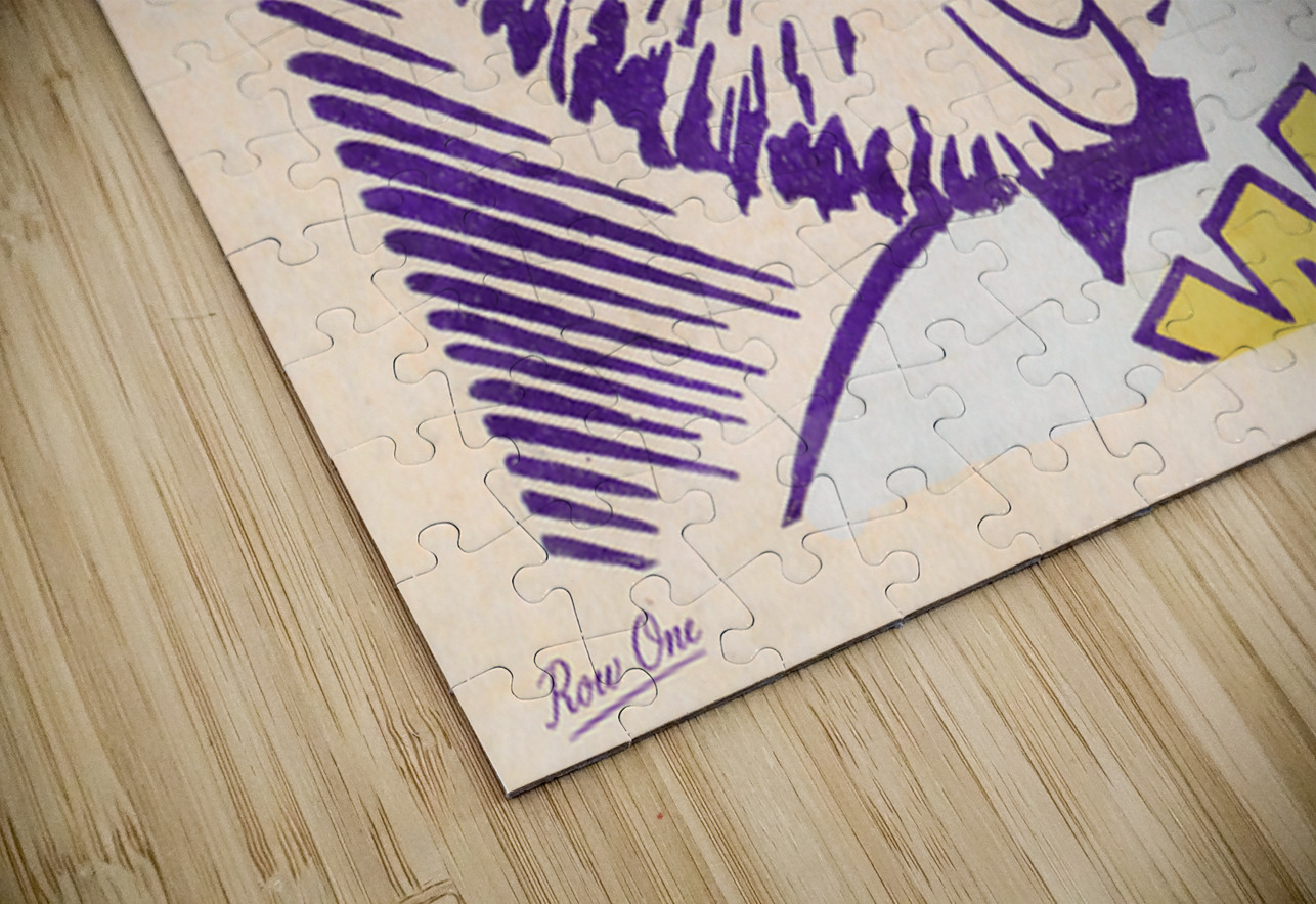 1950s Washington Husky Cartoon Art Row One Brand Puzzle