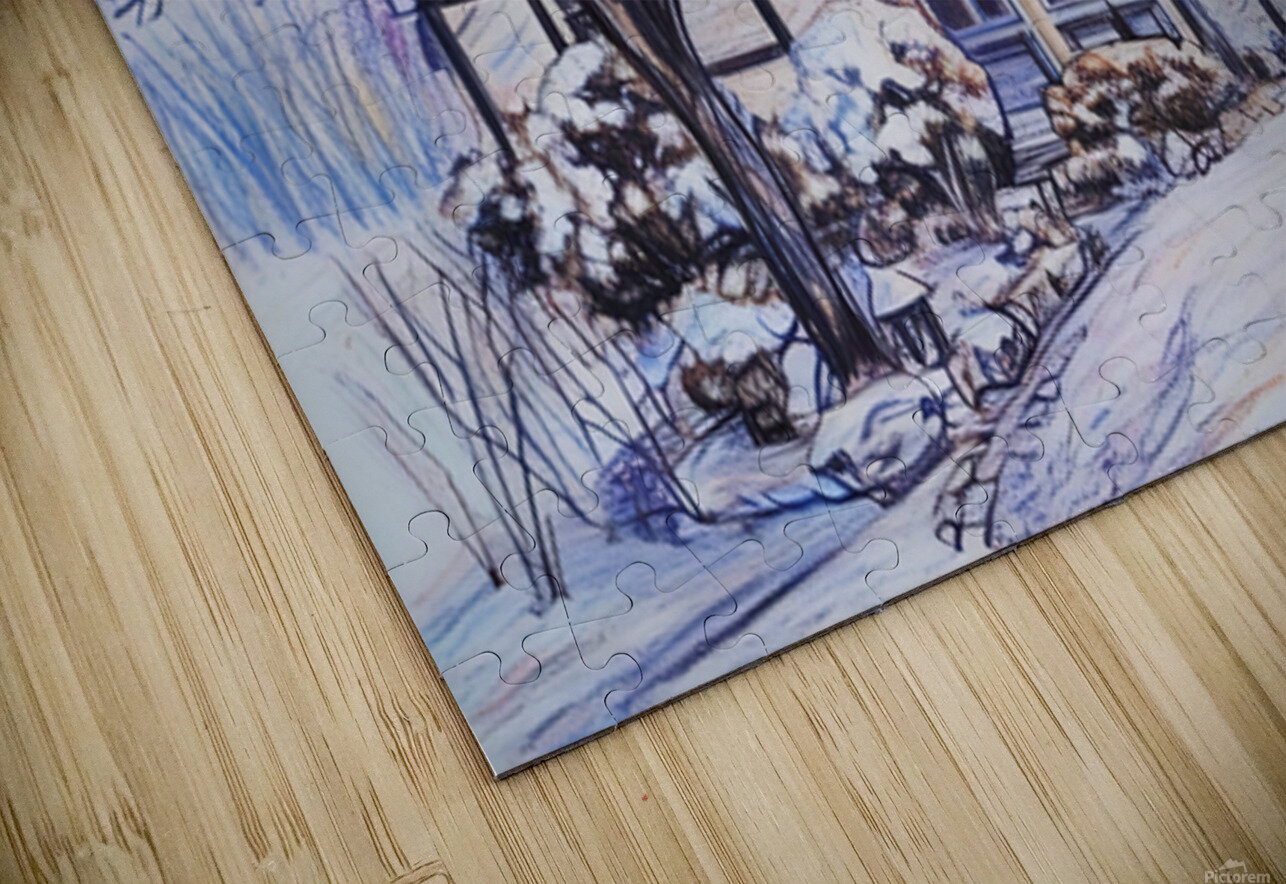 ArtXcl 375 house winter drawing Forgotten Art Puzzle