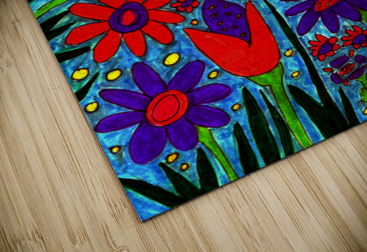 Abstract Blue Floral Design Catriona Roberts Nature Photography and Designs Puzzle