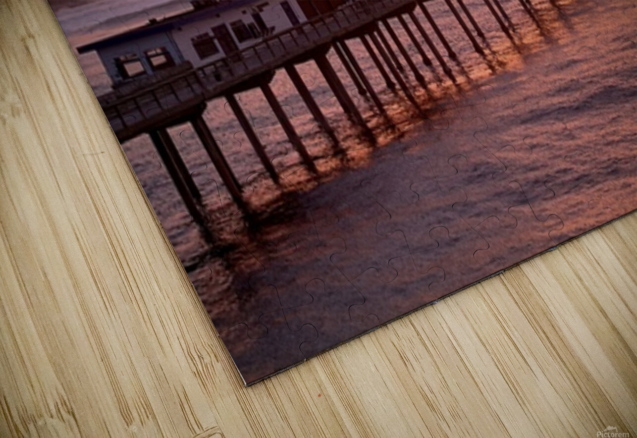 Ocean Beach Pier Golden Sunrise Ryan Cameron Puzzle