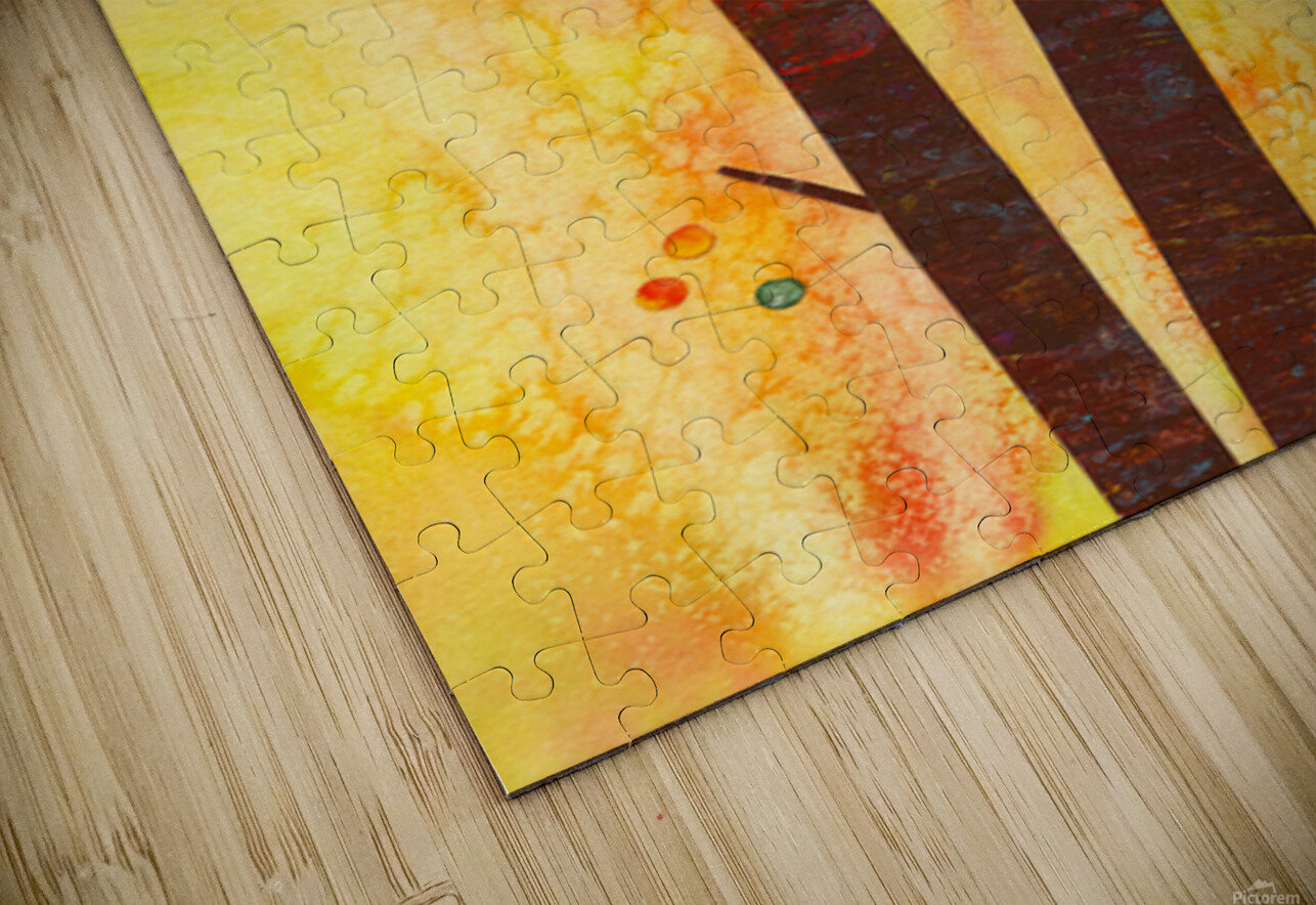 Birds in an autumn forest paper collage Karen Kaspar Puzzle