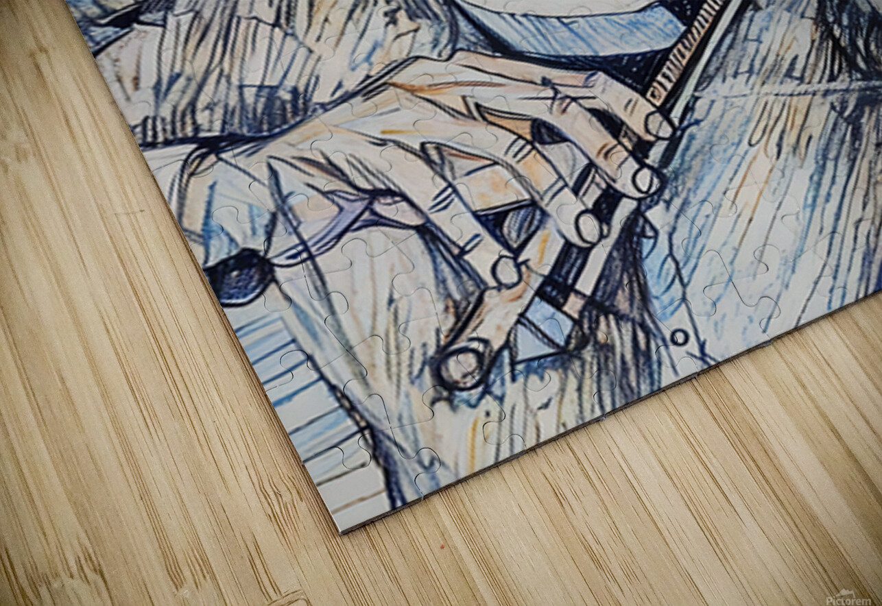 ArtXcl 336 violinist pencil sketch Forgotten Art Puzzle