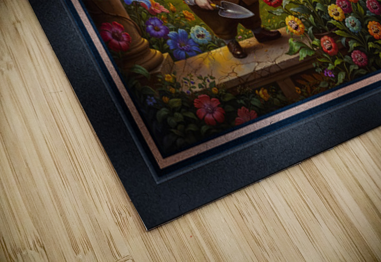 Humpty Dumpty And Peter Rabbit In A Whimsical Garden Enchanting AI Concept Art by Xzendor7 xzendor7 Puzzle