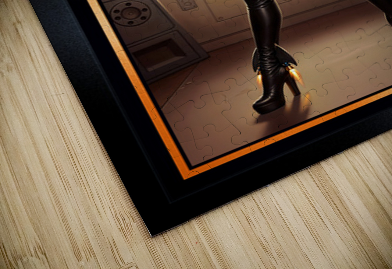 Retro-Futuristic Femme Fatale Pin-Up Pilot Lysandra Valtor Gorgeous AI Concept Art by Xzendor7 xzendor7 Puzzle