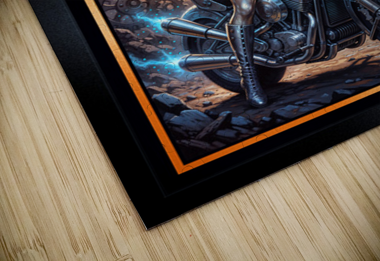 Sci-Fi Pin-Up Portrait Of Ariana Rossi On Her Stellar Racer Mesmerizing AI Concept Art by Xzendor7 xzendor7 Puzzle