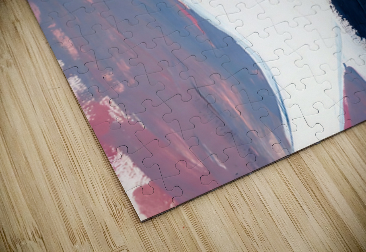 Sleek Blue and Pink Ragdoll Cat Portrait Art Chris Butler Puzzle