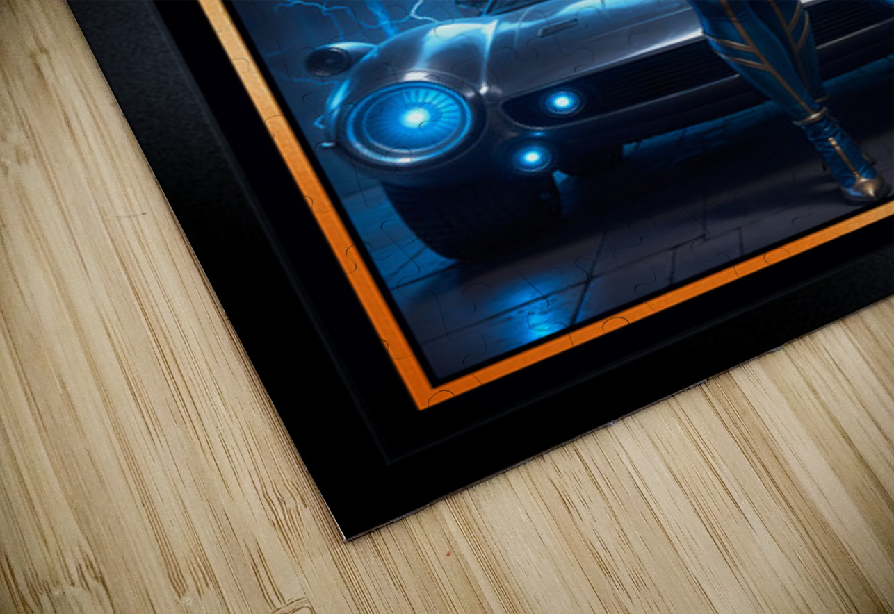 Mythical Fusion The Blue Lightning Tri-Star Speedster X117 Mesmerizing AI Concept Art by Xzendor7 xzendor7 Puzzle