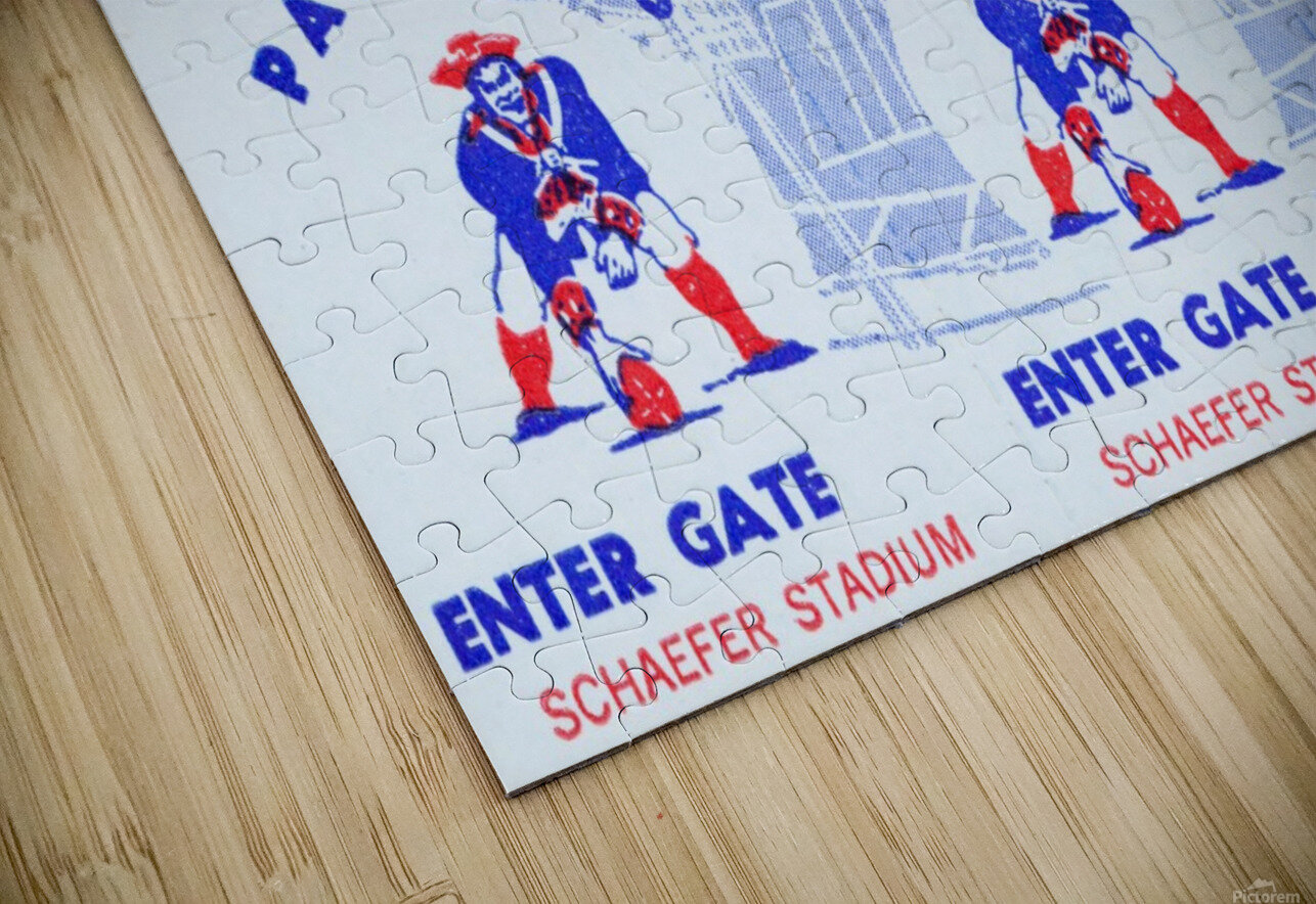 1973 New England Patriots Season Tickets Row One Brand Puzzle