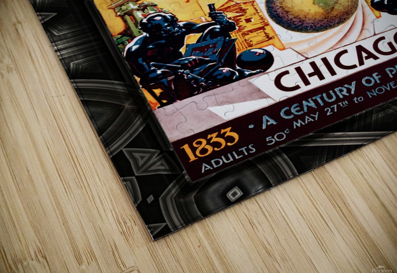 Chicago Worlds Fair - A Century of Progress Vintage Art Poster xzendor7 Puzzle