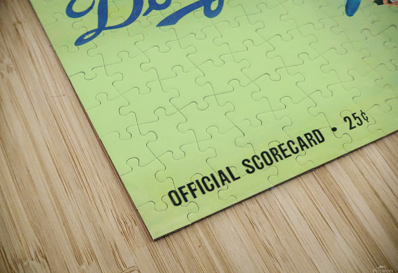1967 Dodgers Scorecard Art Karl Hubenthal Row One Brand Puzzle