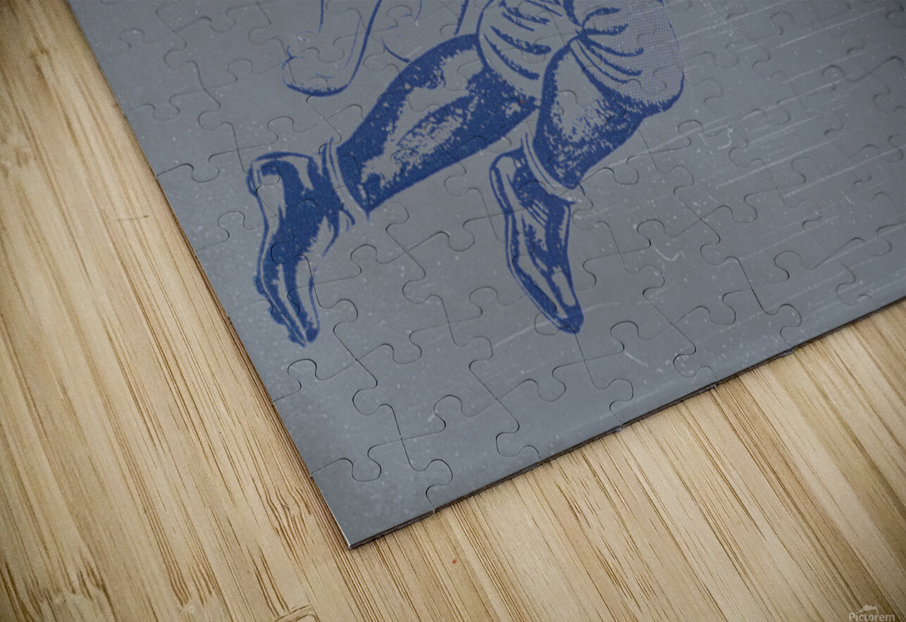 1934 Vintage Lion Football Player Art Row One Brand Puzzle