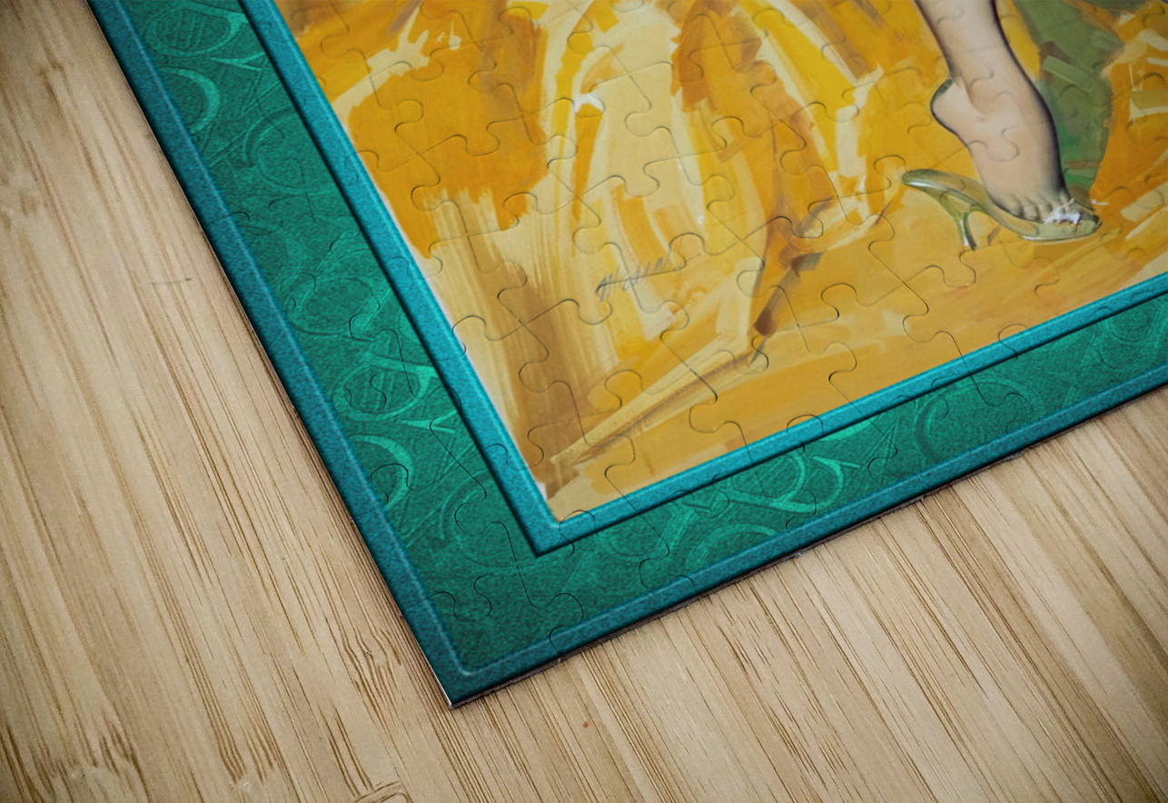 Redhead In A Green Bikini by Bill Medcalf Remastered Vintage Retro Xzendor7 Art Reproductions xzendor7 Puzzle