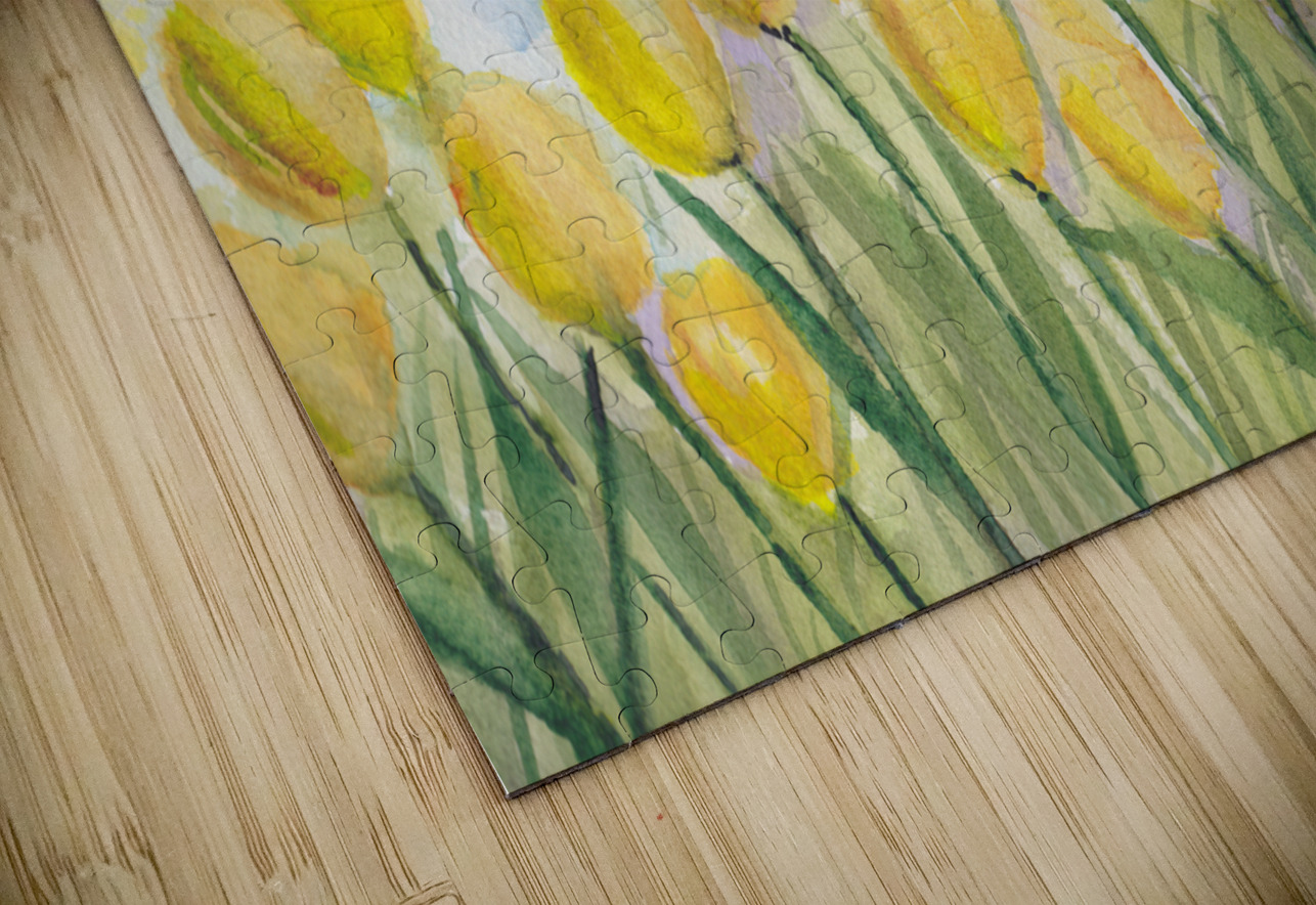 Yellow Tulip Field Cheryl Zapata Puzzle