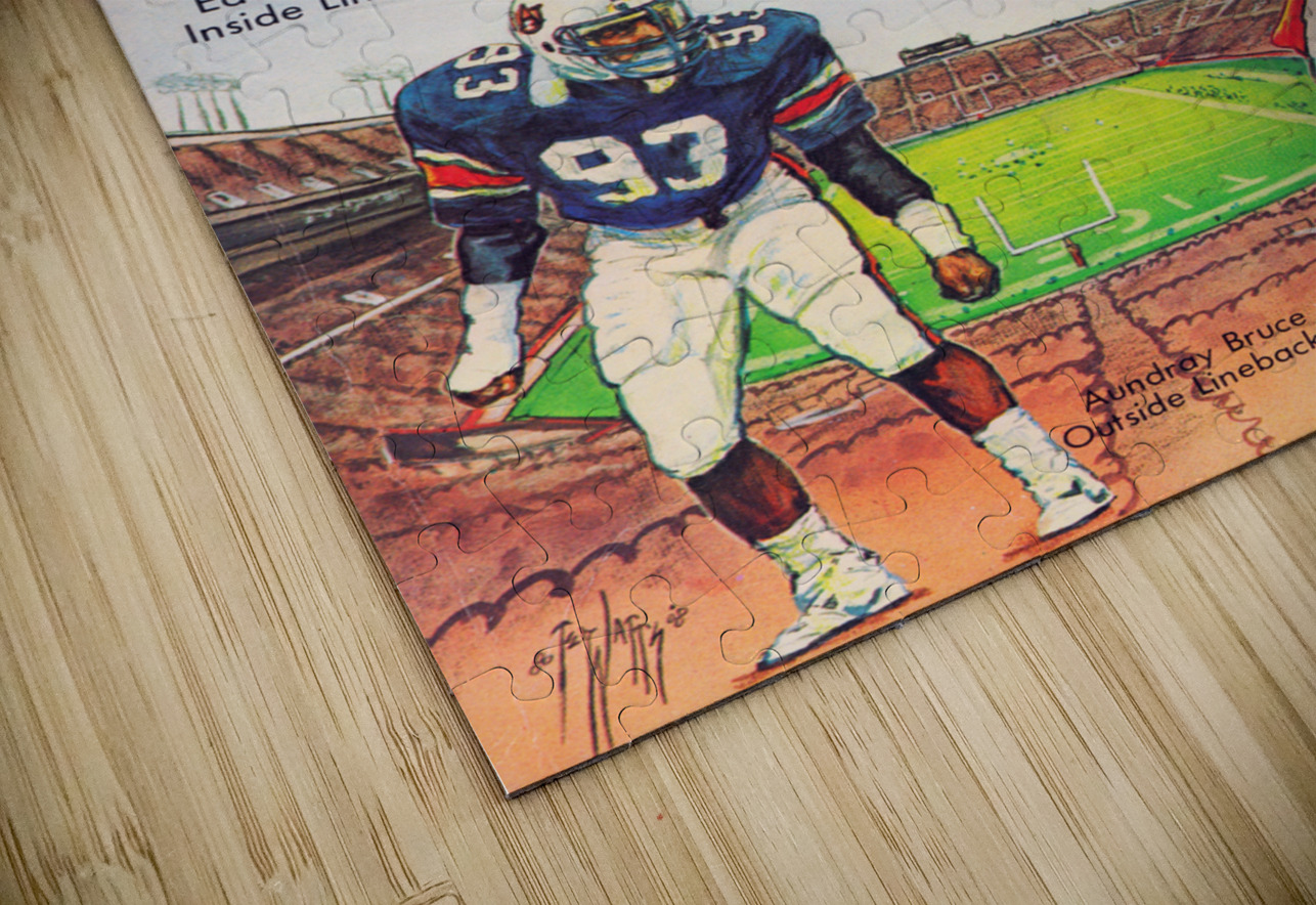 1987 Auburn Tigers Football Cover Art Row One Brand Puzzle